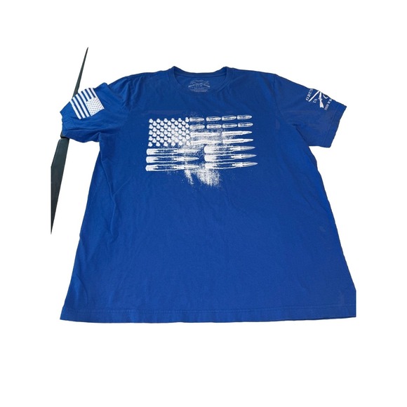 Grunt Style Other - Grunt Style Adult Size XL Blue USA American Flag Shirt Bullets Arms Military